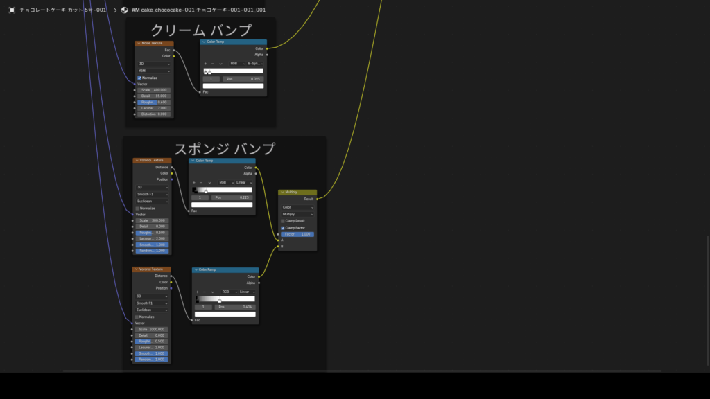 3チョコレートケーキ断面プロシージャルマテリアルenglish ver